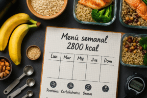 Dieta de 2800 calorías: menú semanal saludable para personas activas