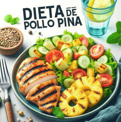 DIETA DE POLLO Y PIÑA