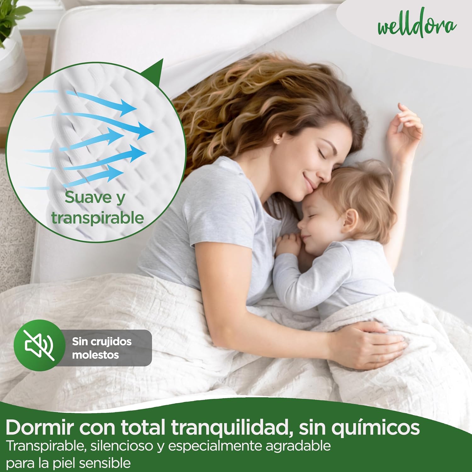 Funda antiácaros Welldora para colchón